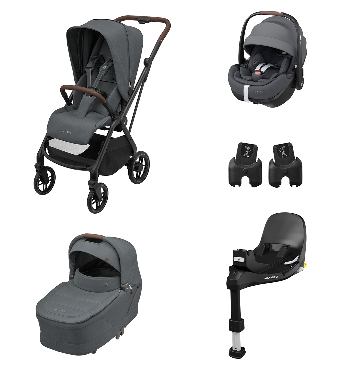 Trio Maxi-Cosi Leona² con Pebble 360 Pro² + Base FamilyFix 360 Pro